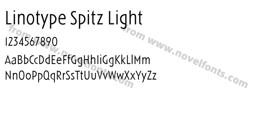 Linotype Spitz LightPreview