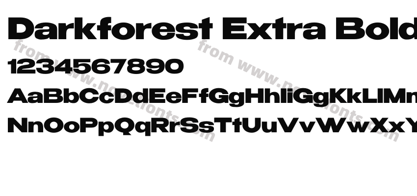 Darkforest Extra BoldPreview