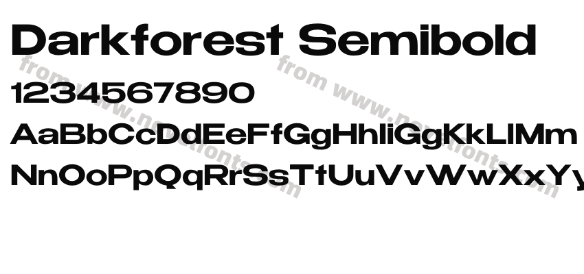 Darkforest SemiboldPreview