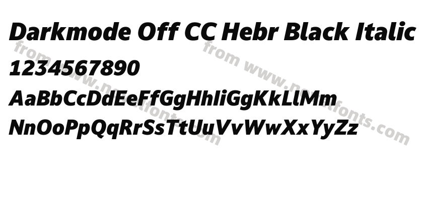 Darkmode Off CC Hebr Black ItalicPreview