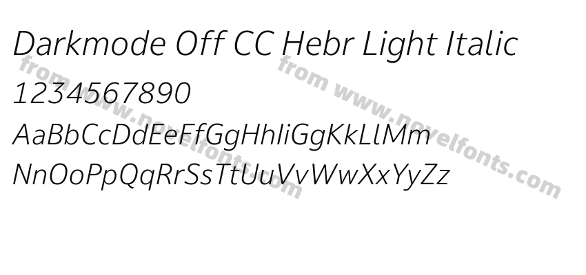 Darkmode Off CC Hebr Light ItalicPreview