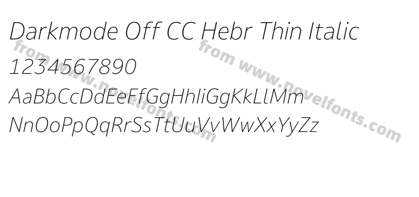 Darkmode Off CC Hebr Thin ItalicPreview