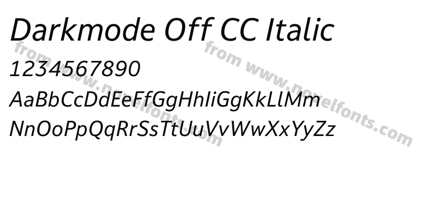 Darkmode Off CC ItalicPreview