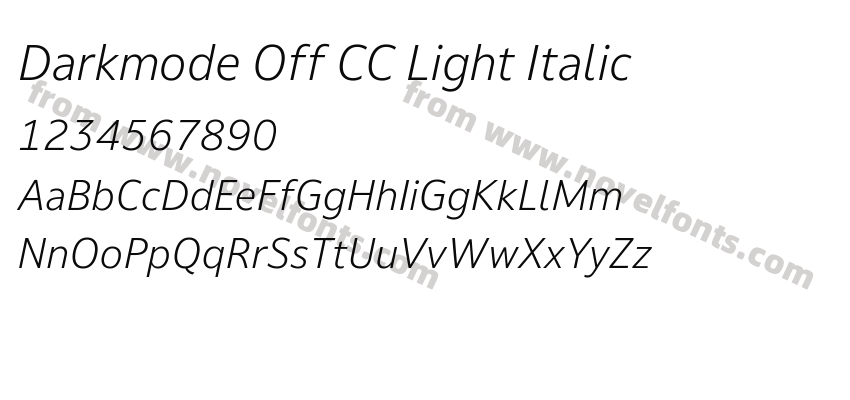 Darkmode Off CC Light ItalicPreview