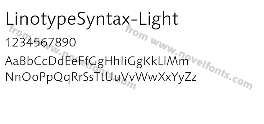 LinotypeSyntax-LightPreview