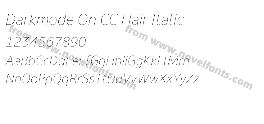 Darkmode On CC Hair ItalicPreview