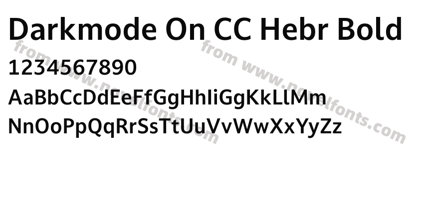 Darkmode On CC Hebr BoldPreview