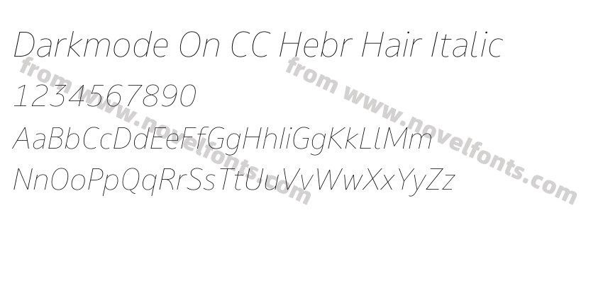 Darkmode On CC Hebr Hair ItalicPreview