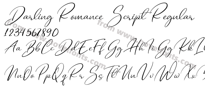 Darling Romance Script RegularPreview