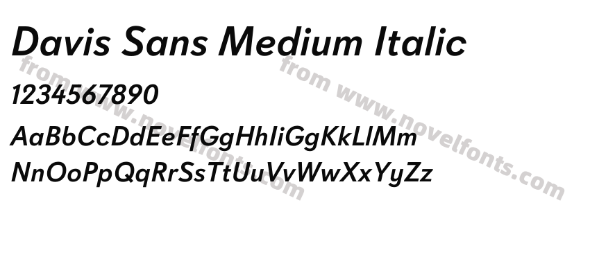 Davis Sans Medium ItalicPreview
