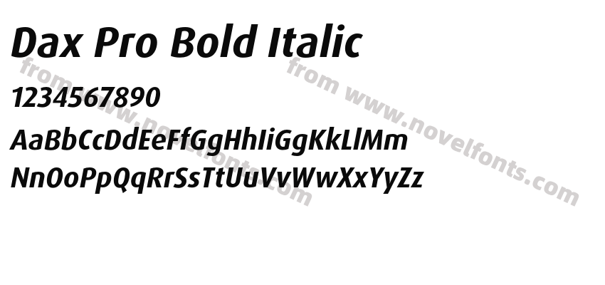Dax Pro Bold ItalicPreview