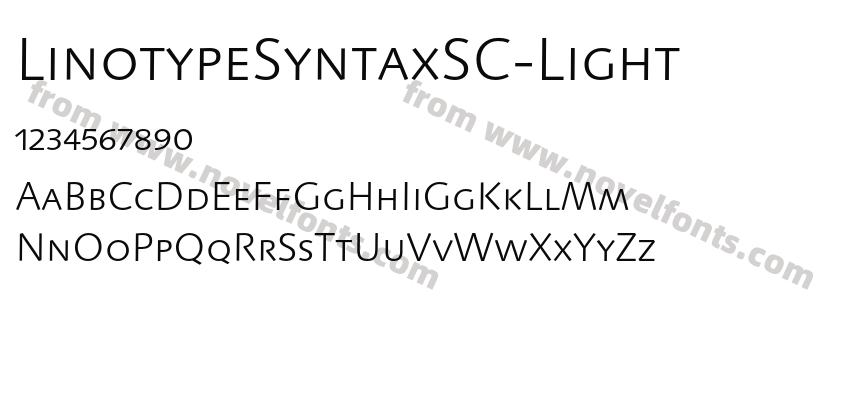 LinotypeSyntaxSC-LightPreview