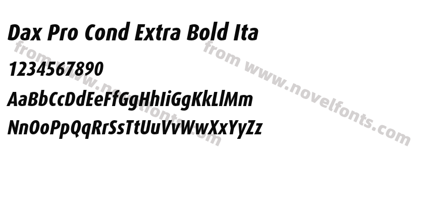 Dax Pro Cond Extra Bold ItaPreview