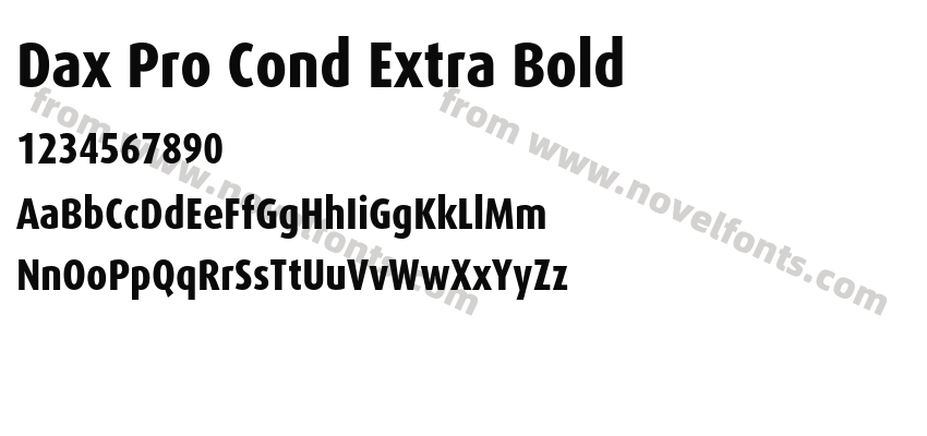 Dax Pro Cond Extra BoldPreview
