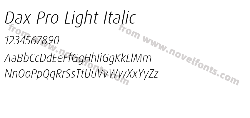 Dax Pro Light ItalicPreview