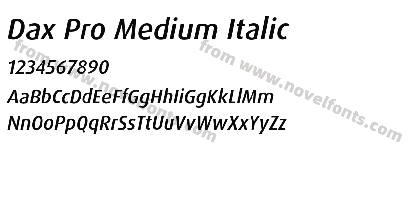 Dax Pro Medium ItalicPreview