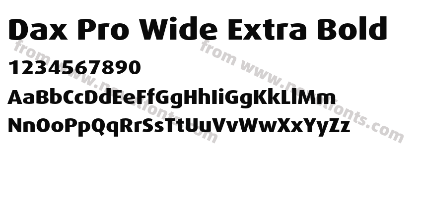 Dax Pro Wide Extra BoldPreview
