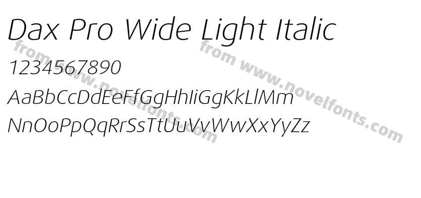 Dax Pro Wide Light ItalicPreview