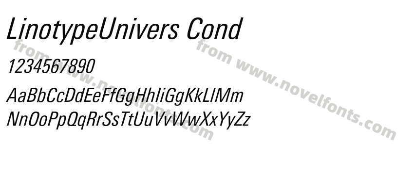 LinotypeUnivers CondPreview