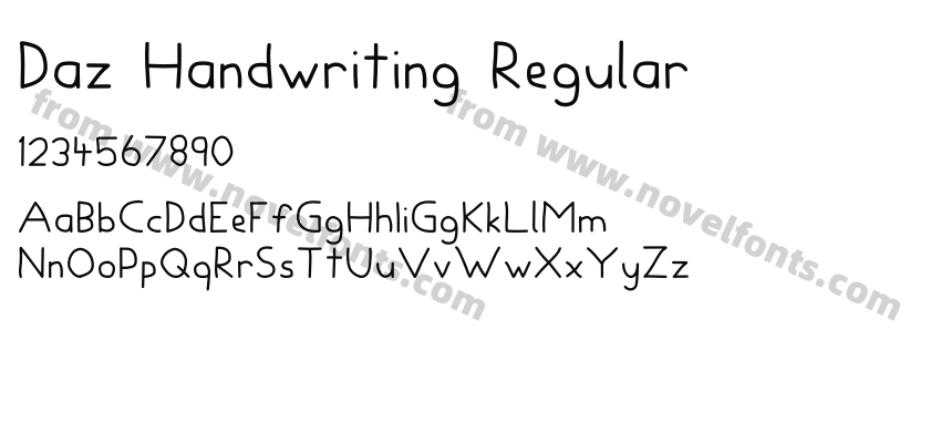Daz Handwriting RegularPreview