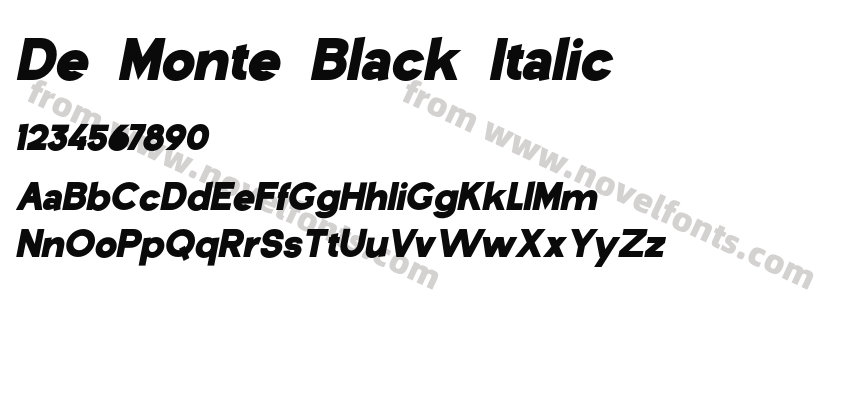 De Monte Black ItalicPreview