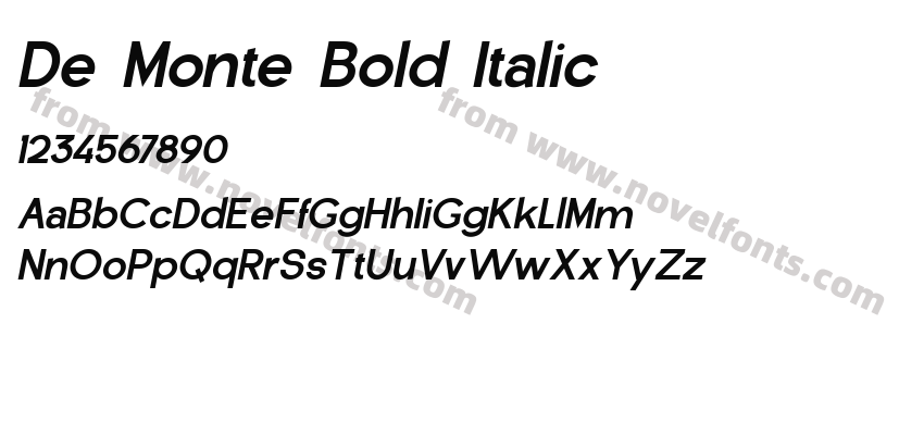 De Monte Bold ItalicPreview