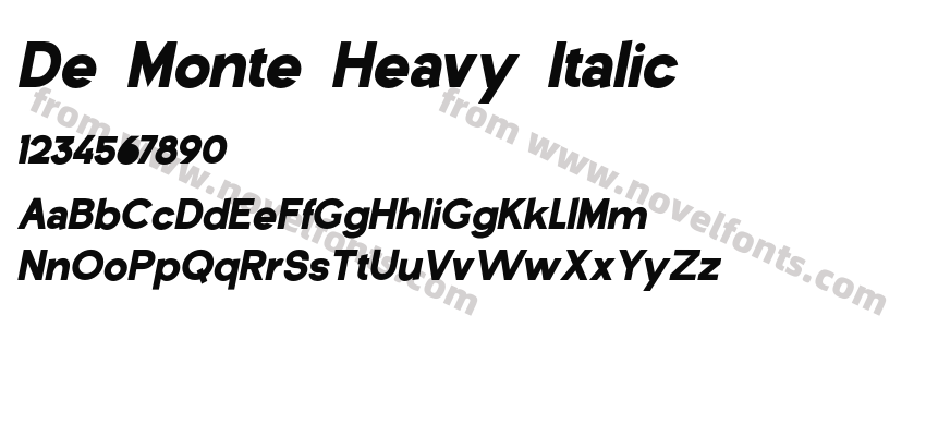 De Monte Heavy ItalicPreview