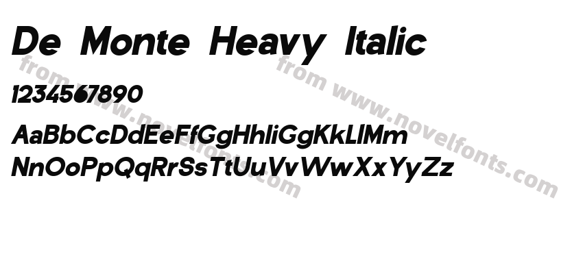 De Monte Heavy ItalicPreview
