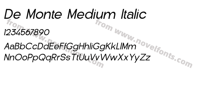 De Monte Medium ItalicPreview
