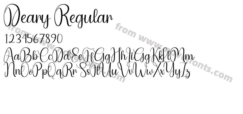 Deary RegularPreview