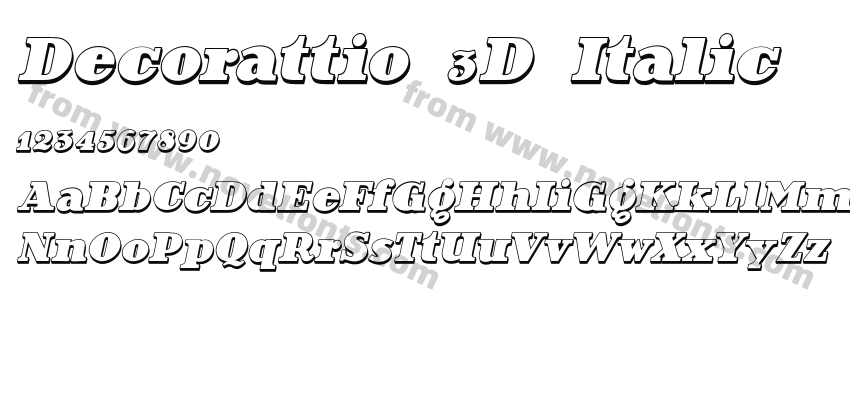 Decorattio 3D ItalicPreview