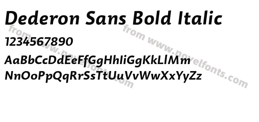 Dederon Sans Bold ItalicPreview
