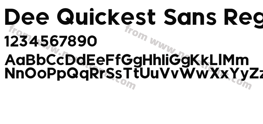 Dee Quickest Sans RegularPreview