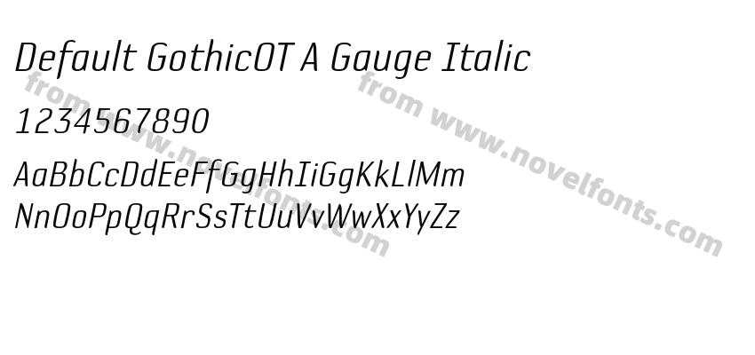 Default GothicOT A Gauge ItalicPreview