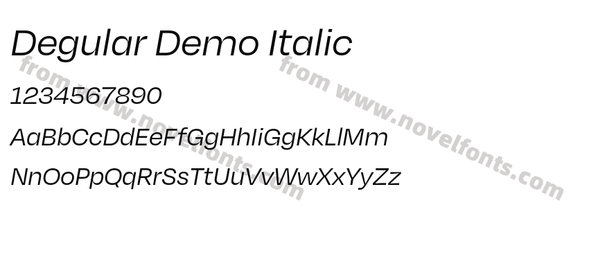 Degular Demo ItalicPreview