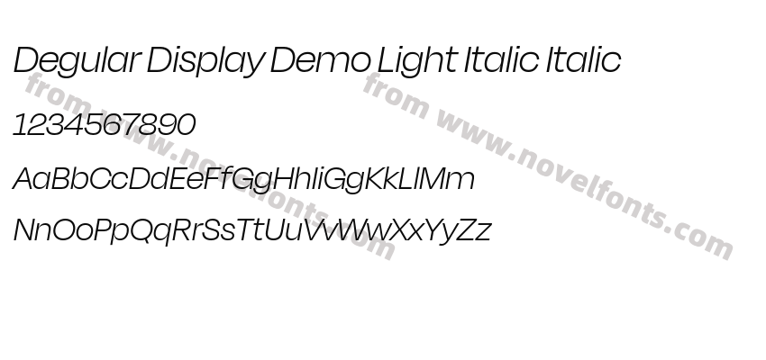 Degular Display Demo Light Italic ItalicPreview