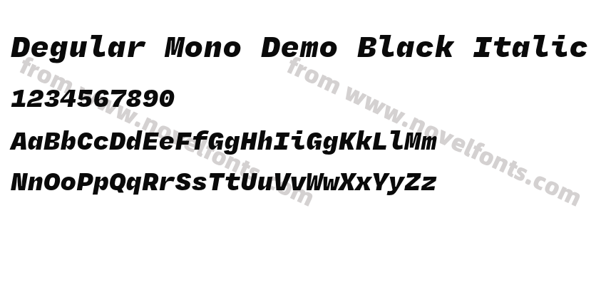 Degular Mono Demo Black ItalicPreview