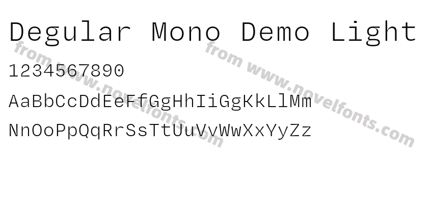 Degular Mono Demo LightPreview
