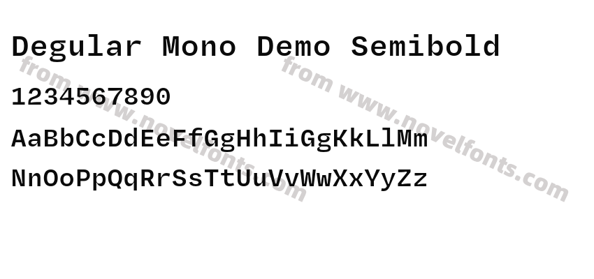 Degular Mono Demo SemiboldPreview