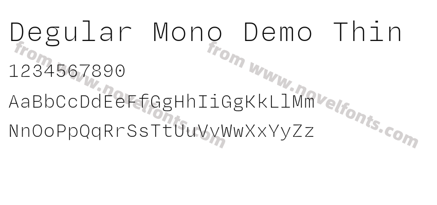 Degular Mono Demo ThinPreview
