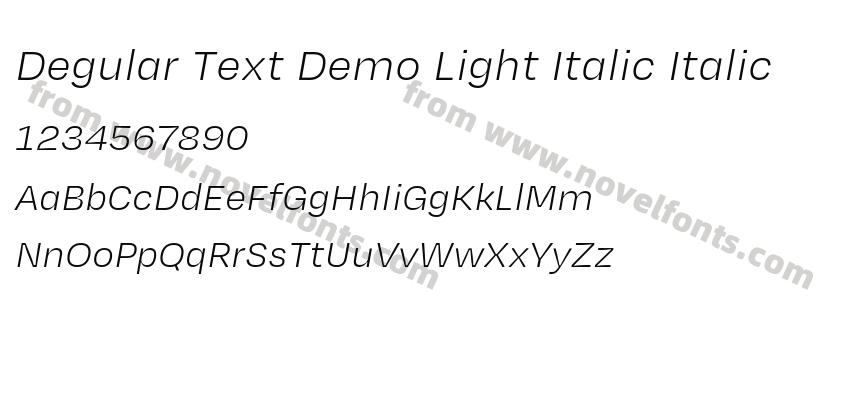 Degular Text Demo Light Italic ItalicPreview