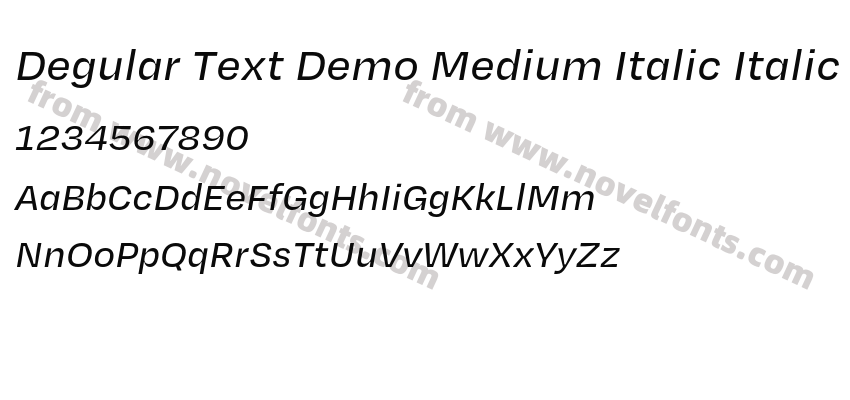 Degular Text Demo Medium Italic ItalicPreview