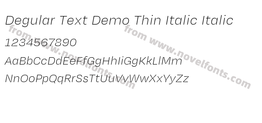 Degular Text Demo Thin Italic ItalicPreview