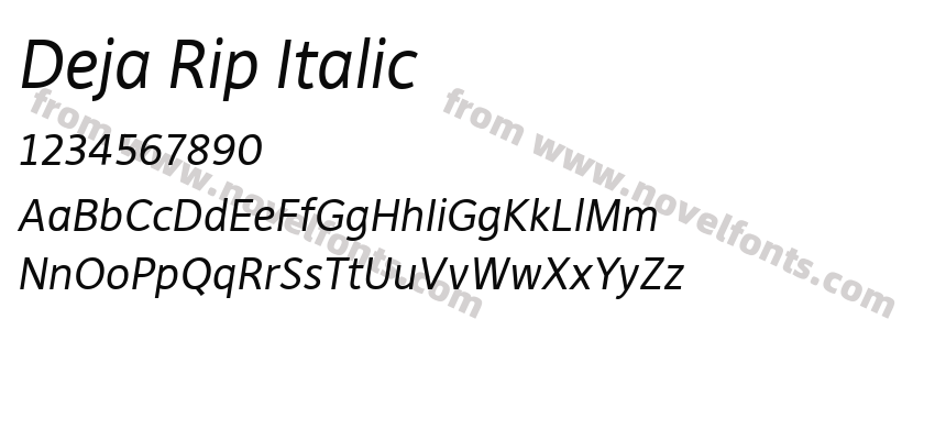 Deja Rip ItalicPreview