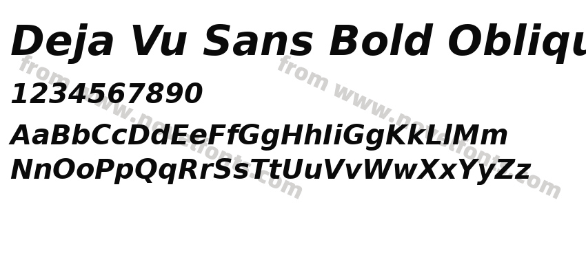 Deja Vu Sans Bold ObliquePreview
