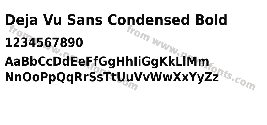 Deja Vu Sans Condensed BoldPreview