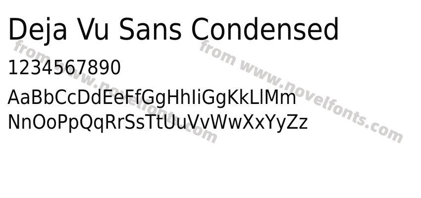 Deja Vu Sans CondensedPreview