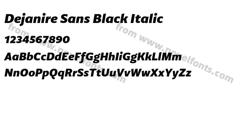 Dejanire Sans Black ItalicPreview