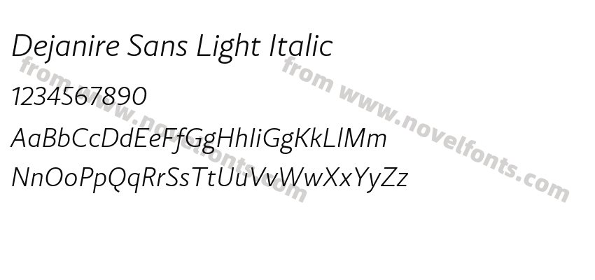 Dejanire Sans Light ItalicPreview