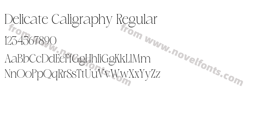 Delicate Caligraphy RegularPreview